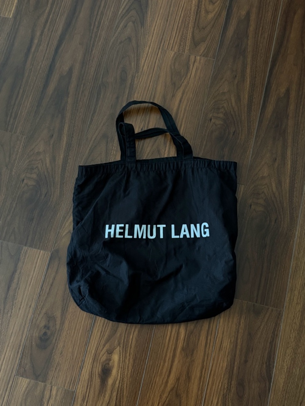 Helmut Lang Black Tote with White Logo